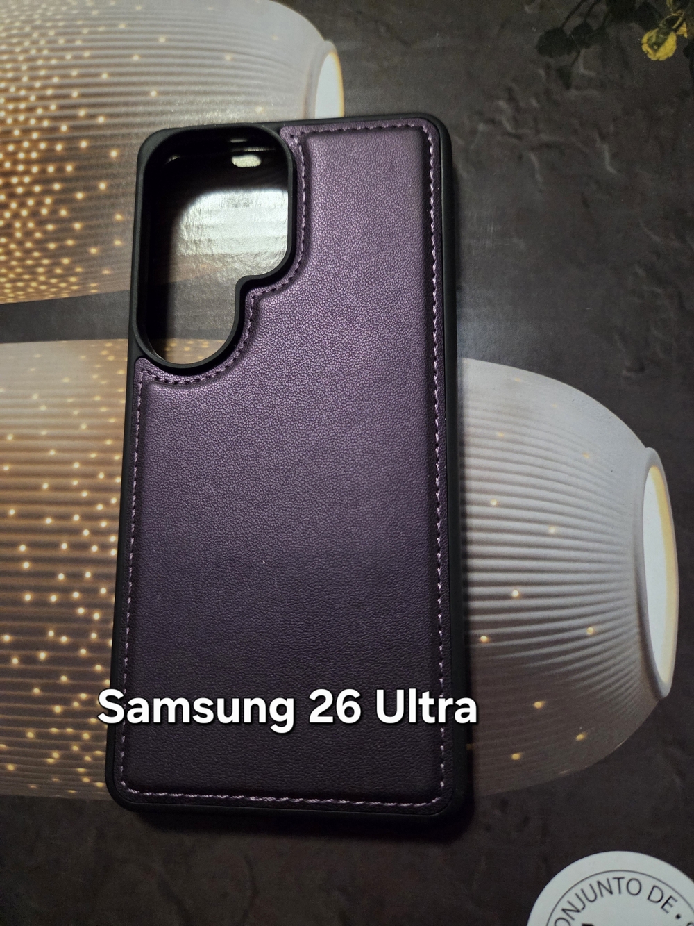 Samsung 26 Ultra Purple Leather Wallet Case